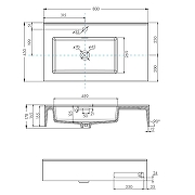 Раковина Aquaton Квадро Про 80 L 1A734431QA01L Белая-5
