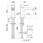Смеситель для биде Kerama Marazzi Ole 69425KM.01.093 Черный матовый-1