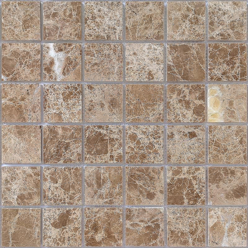 Мозаика Caramelle mosaic Pietrine 7 мм Emperador Light POL 