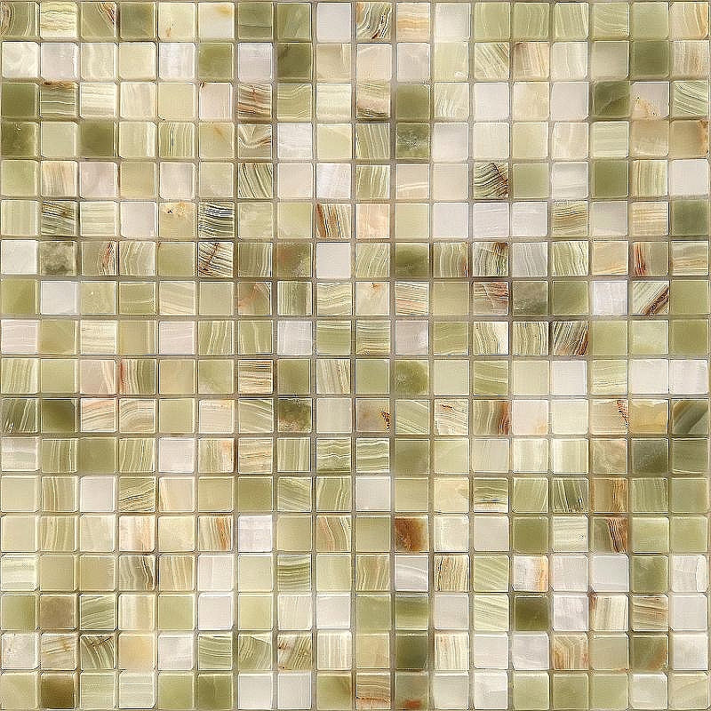Мозаика Caramelle mosaic Pietrine 7 мм Onice Jade Verde POL 