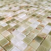 Мозаика Caramelle mosaic Pietrine 7 мм Onice Jade Verde POL 30,5x30,5 см-1