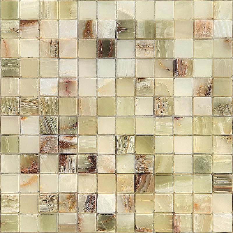 Мозаика Caramelle mosaic Pietrine 7 мм Onice Jade Verde POL 