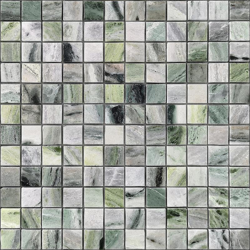 Мозаика Caramelle mosaic Pietrine 7 мм Onice Verde oliva POL 