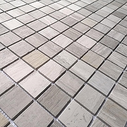 Мозаика Caramelle mosaic Pietrine 7 мм Travertino Silver MAT 30,5x30,5 см-1