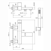 Смеситель для ванны Kerama Marazzi Futura 66440CKM.01.093 Черный матовый-1