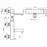 Смеситель для ванны Kerama Marazzi Fioretto V2CR105KM Хром-3