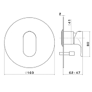 Смеситель для душа Kerama Marazzi Ole 69470EKM.21.018 Хром-1