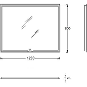 Зеркало Kerama Marazzi Mio 120 MIO.mi.120\WHT с подсветкой с сенсорным выключателем и диммером-2