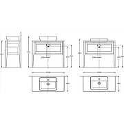 Тумба под раковину Kerama Marazzi Plaza Classic Neo 100 PL.CN.100.1+1\NUT.M Орех-5