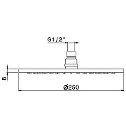 Верхний душ Kerama Marazzi Ole 27747KM.01.093 Черный матовый-1