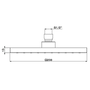 Верхний душ Kerama Marazzi Futura 26598KM.21.018 Хром-1