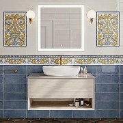 Тумба под раковину Kerama Marazzi Plaza Modern 100 PLB.M.100.1\OAK.O подвесная Белая глянцевая Дуб Орегон-2