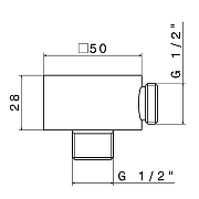 Шланговое подключение Kerama Marazzi Futura 5699KM.21.018 Хром-1