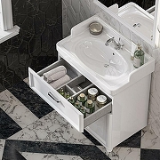 Тумба под раковину Kerama Marazzi Pompei 80 PO.N.80.1\WHT Белая глянцевая-5