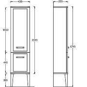 Шкаф пенал Kerama Marazzi Pompei 43 PO.N.150\WHT Белый глянцевый-4