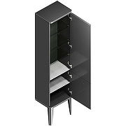 Шкаф пенал Kerama Marazzi Pompei 43 PO.N.150\BLK Черный глянцевый-3