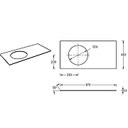 Столешница под раковину Kerama Marazzi Cono Onice 97 L CO2.1.SG567502R\97 Синяя-2