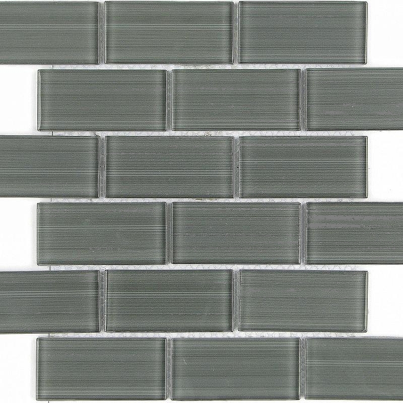 Стеклянная мозаика Caramelle mosaic Impressioni Mattoni Grigio 