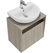 Тумба под раковину Kerama Marazzi Pro 60 PRO.60.1\OAK.O подвесная Белая глянцевая Дуб Орегон-1