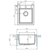Кухонная мойка Aquaton Линеа 43 1A732932LW290 Шампань-2