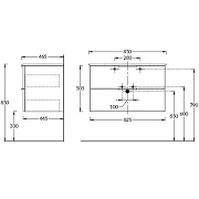 Тумба под раковину Kerama Marazzi Piano 85 PI.F.85\OLM подвесная Дымчатый вяз-3