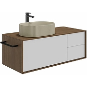 Тумба под раковину Kerama Marazzi Atollo 110 AT.110\WHT.M подвесная Белая матовая Дерево