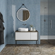 Тумба под раковину Kerama Marazzi Atollo 110 AT.110\WHT.M подвесная Белая матовая Дерево-8