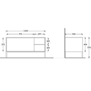 Тумба под раковину Kerama Marazzi Atollo 110 AT.110\WHT.M подвесная Белая матовая Дерево-16