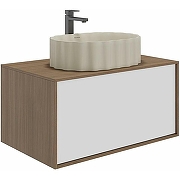 Тумба под раковину Kerama Marazzi Atollo 80 AT.80\WHT.M подвесная Белая матовая Дерево