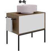 Тумба под раковину Kerama Marazzi Atollo 80 AT.80\WHT.M подвесная Белая матовая Дерево-1