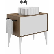Тумба под раковину Kerama Marazzi Atollo 80 AT.80\WHT.M подвесная Белая матовая Дерево-2