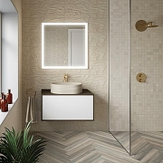 Тумба под раковину Kerama Marazzi Atollo 80 AT.80\WHT.M подвесная Белая матовая Дерево-7
