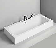 Ванна из искусственного камня Salini Orlanda Axis Kit 180х80 103312G Белая глянцевая-6