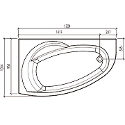 Акриловая ванна STWORKI Молде 170x100 L без гидромассажа-9
