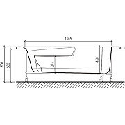 Акриловая ванна STWORKI Молде 170x100 L без гидромассажа-10
