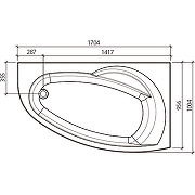 Акриловая ванна STWORKI Молде 170x100 R без гидромассажа-9