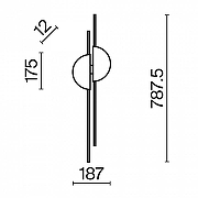Настенный светильник Maytoni Skyl1ne MOD179WL-L22BS4K1 цвет плафона/подвески Латунь, цвет арматуры Черный-7