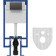 Инсталляция STWORKI 510162 для унитаза с Черной матовой клавишей смыва