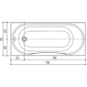 Акриловая ванна STWORKI Хальмстад 170x75 без гидромассажа-5