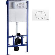 Инсталляция STWORKI 510162 для унитаза с Белой матовой клавишей смыва