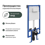 Инсталляция STWORKI 510162 для унитаза с Белой матовой клавишей смыва-6