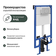 Инсталляция STWORKI 510162 для унитаза с клавишей смыва Хром глянцевый-6