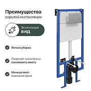 Инсталляция STWORKI 510162 для унитаза с клавишей смыва Хром матовый-6