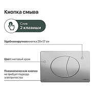 Инсталляция STWORKI 510162 для унитаза с клавишей смыва Хром матовый-8