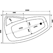 Акриловая ванна STWORKI Монтре 150x90 L Mn1500L без гидромассажа-10