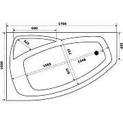 Акриловая ванна STWORKI Монтре 170x105 L Mn1700L без гидромассажа-10