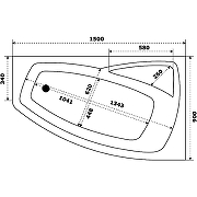 Акриловая ванна STWORKI Монтре 150x90 R Mn1500R без гидромассажа-10