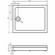 Акриловый поддон для душа STWORKI Эстерсунд 100x80 Белый-5