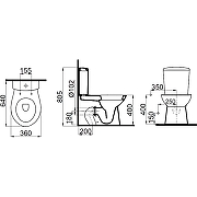 Унитаз компакт STWORKI Эстерсунд SET1004-0306-001-1-1100 с бачком и сиденьем Микролифт-1