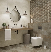 Керамическая плитка Primavera Empressa Brown B carving CR06B настенная 30x90 см-1